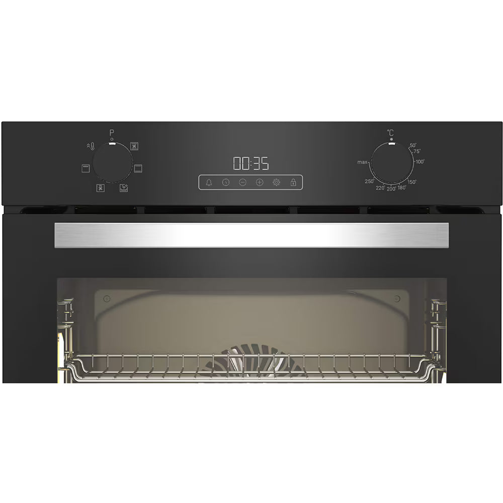 Cuptor electric Arctic, 71l, Clasa A, AeroCooking, Autocuratare catalitica, Grill, Aqua Drop Clean, display, Negru