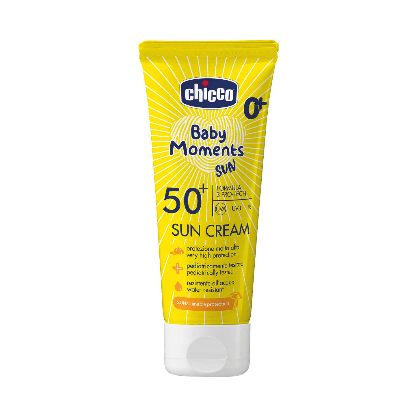 Crema Protectie Solara Chicco Baby Moments Spf 50+, 75 Ml, 0 Luni+