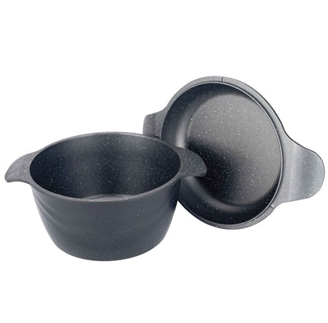 Oala NeoKlein CS20-Black 2in1 | 20 cm, 2.6 L, Capac-Tigaie 2 in 1, Titan Antiaderent, Negru