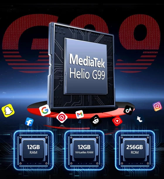 Cubot Telefon Mobil Cubot KING KONG AX 4G 658 inch FHD+ 120Hz 24GB RAM (12GB + 12GB extensibili) 256GB ROM Android 14 Negru