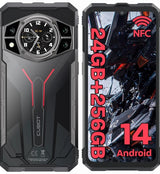 Cubot Telefon Mobil Cubot KING KONG AX 4G 658 inch FHD+ 120Hz 24GB RAM (12GB + 12GB extensibili) 256GB ROM Android 14 Negru