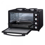 Cuptor electric Albatros A45BP2 - putere maximă 3500 W(1800W - cuptor + 1000/700 - plite), capacitate 45 litri, culoare neagră, control temp