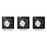 Cuptor electric Albatros A63BRC2 - putere maximă 2200 W, capacitate 63 litri, culoare neagră, ROTISOR, CONVECŢIE, control temp