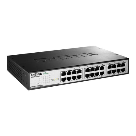D-LINK Switch D-Link DGS-1024D/E, 24 porturi Gigabit Ethernet, Plug-and-Play, economie energie