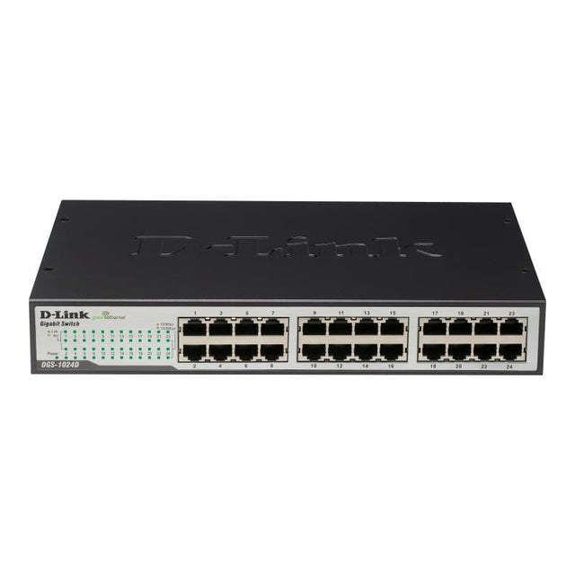 D-LINK Switch D-Link DGS-1024D/E, 24 porturi Gigabit Ethernet, Plug-and-Play, economie energie