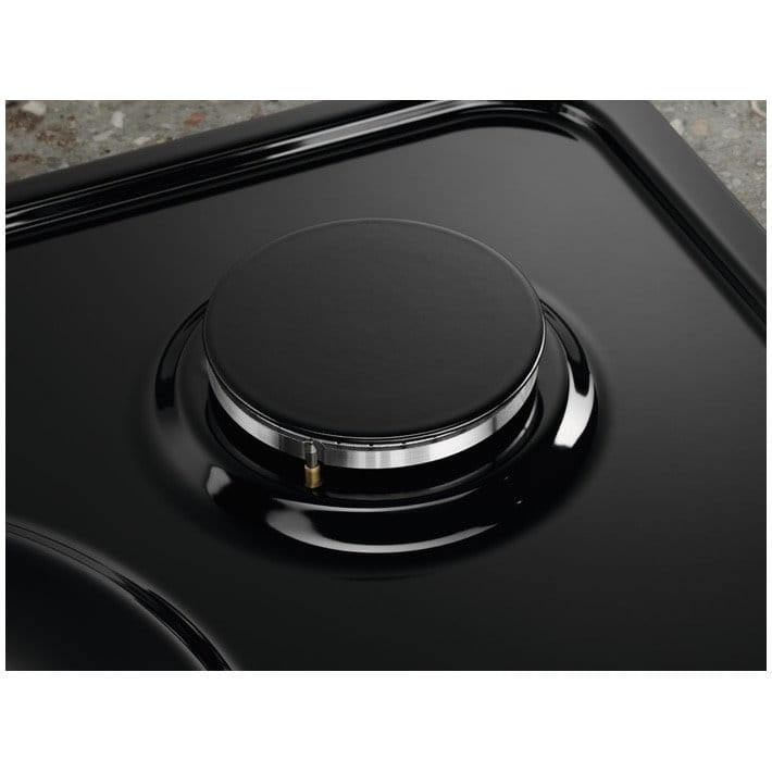 Electrolux Plita incorporabila Electrolux, Gaz, 4 arzatoare, Wok, Aprindere electica integrata, Gratare fonta, 60 cm, Negru