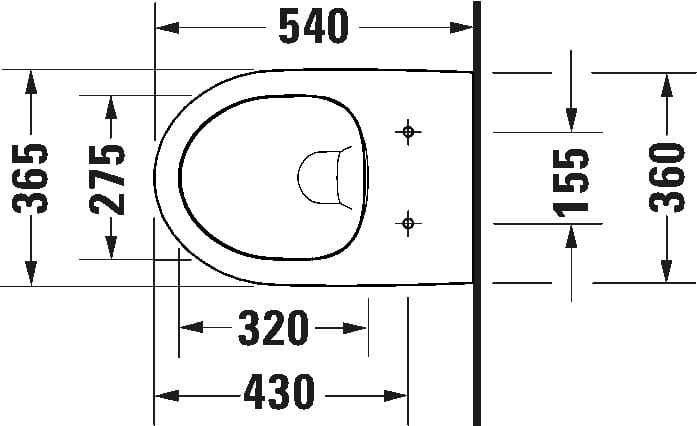 Duravit Vas wc + capac Duravit, Toil.set wm 540 mm Duravit No.1 w rimless,wd,seat&cover w.softclosure, suspendat, evacuare orizontala, cu capac (0029390000), soft close, alb