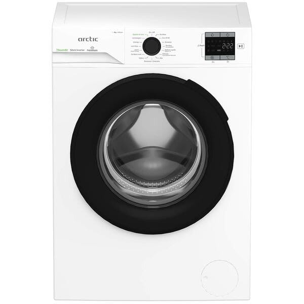 ARCTIC Masina de spalat rufe Arctic, 8kg, 1400rpm, Clasa A, Motor Silent Inverter, SaveInAll, Dispaly, ExtraSteam, RecycledTub, Alb