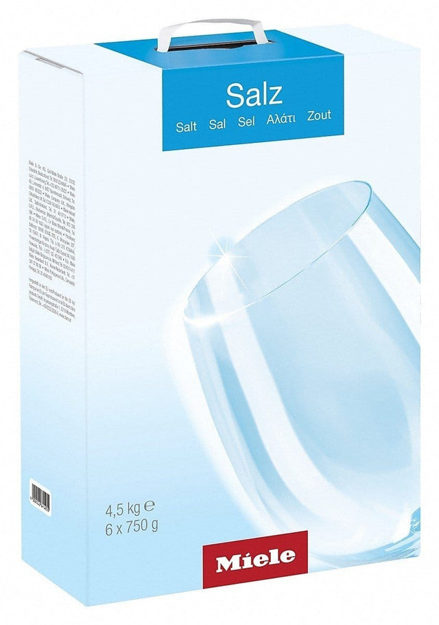 Miele Consumabile Sare pentru masina de spalat vase Miele, CareCollection, pachet 4.5 kg (6 bucati x 750 g), Sarea ajuta la reactivarea unitatii de dedurizare a masinii de spalat vase pentru obtinerea unor rezultate de spalare satisfacatorului.
