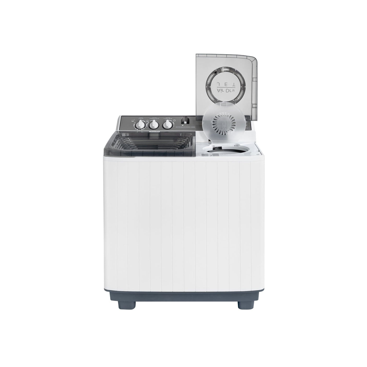 NobeLTek Mașină de spălat rufe semi-automată Nobeltek 12 kg, stoarcere 7 kg, 450W/195W, temporizator 0–15/0–5 min, evacuare gravitațională, Alb/Silver
