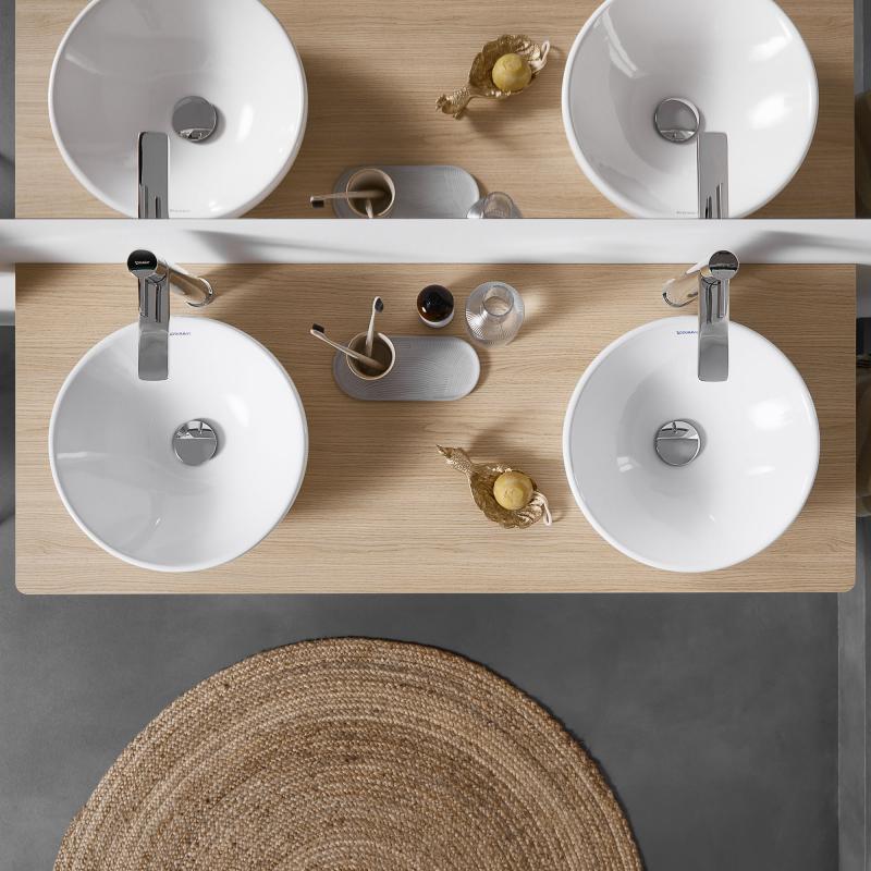 Duravit Lavoar Duravit, Washbowl 400 mm D-Neo round white,w/o.OF,w/o.TP, fix.incl., montare pe blat, o 400mm, rotund, alb