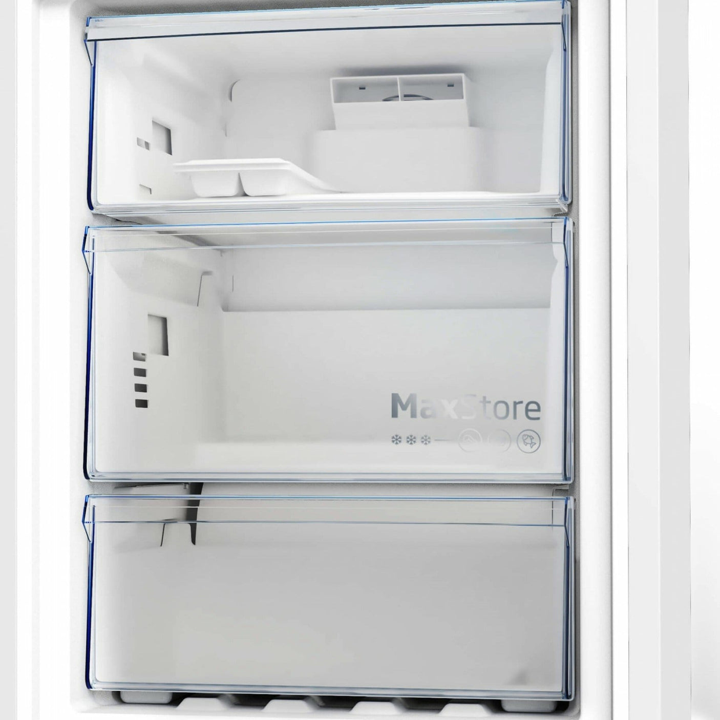 BEKO Combina frigorifica Beko, 316l, Clasa C, No Frost, Compresorul ProSmart Inverter, Display, AeroFlow, HarvestFresh, Metal look