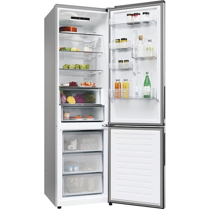 Candy Combina frigorifica Combina frigorifica Candy ECN2CQTEX206 | No Frost, 206cm, Clasa E, Inox, 59.5x66.7x205cm