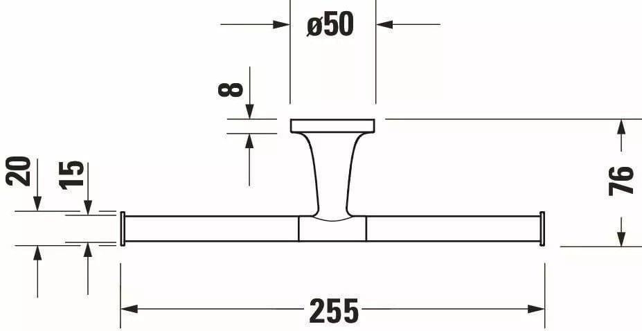 Duravit Accesorii baie Suport Hartie Igienica Duravit 0099383400 | Dublu, Auriu Lucios, Montare Perete