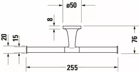 Duravit Accesorii baie Suport Hartie Igienica Duravit 0099383400 | Dublu, Auriu Lucios, Montare Perete