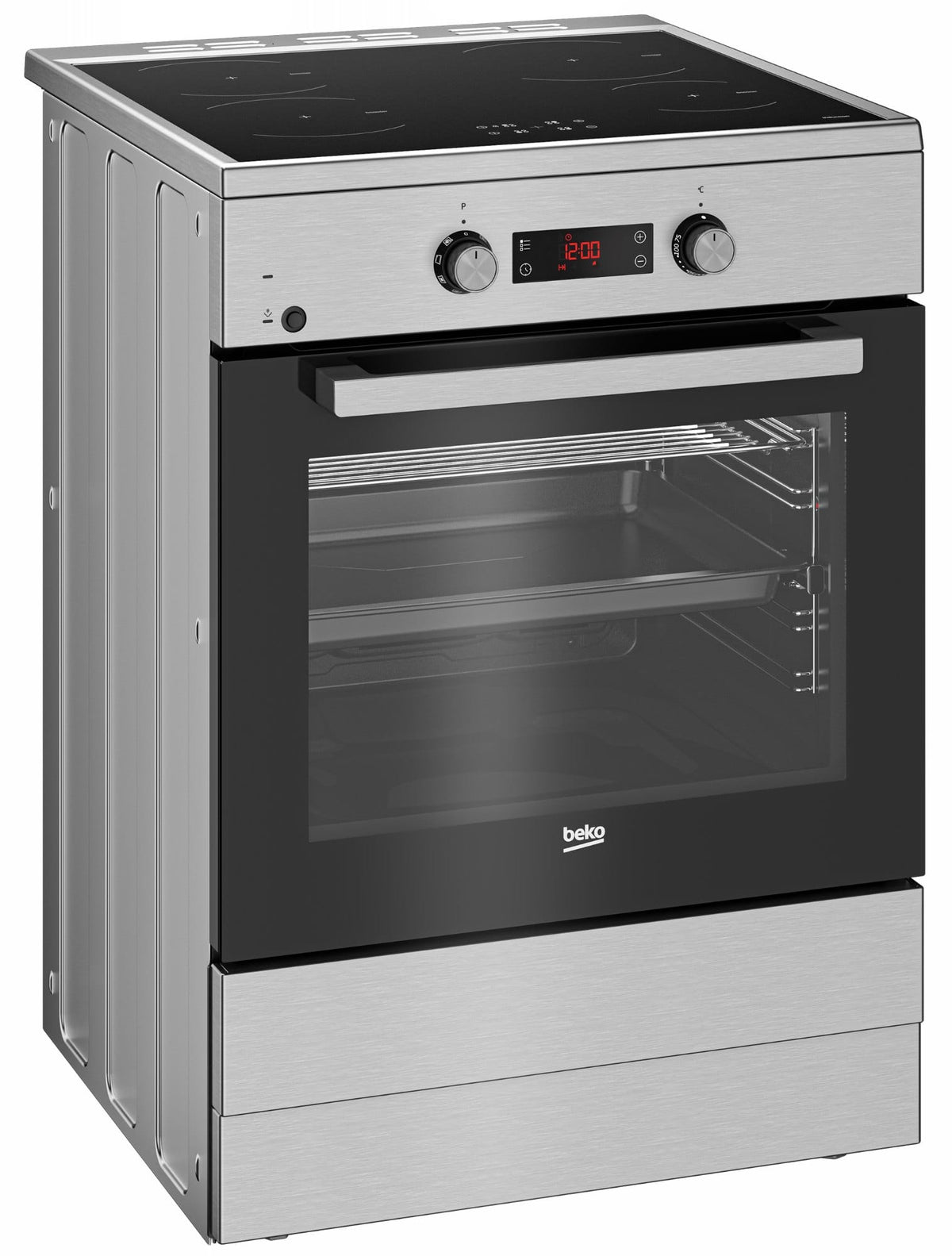 Beko Aragaz Aragaz Beko FSM69301SXT | Plita inductie, Cuptor electric 72L, 8 functii, 60cm, Inox