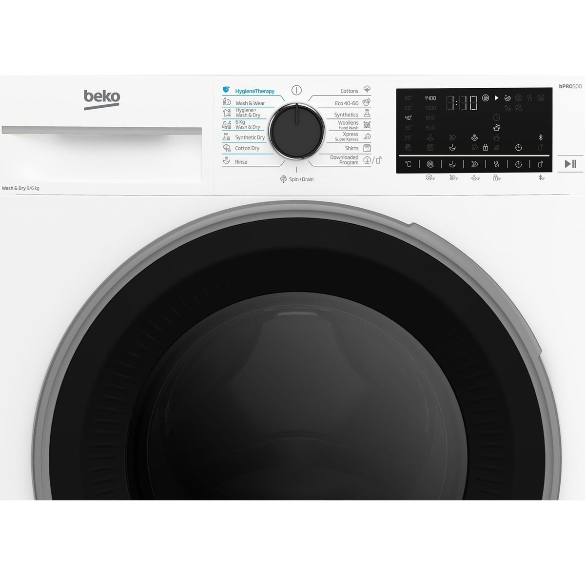 Beko Masina de spalat rufe Masina de spalat rufe cu uscator Beko B5DFT59442W | 9/6kg, 1400 rpm, Clasa A, SteamCure