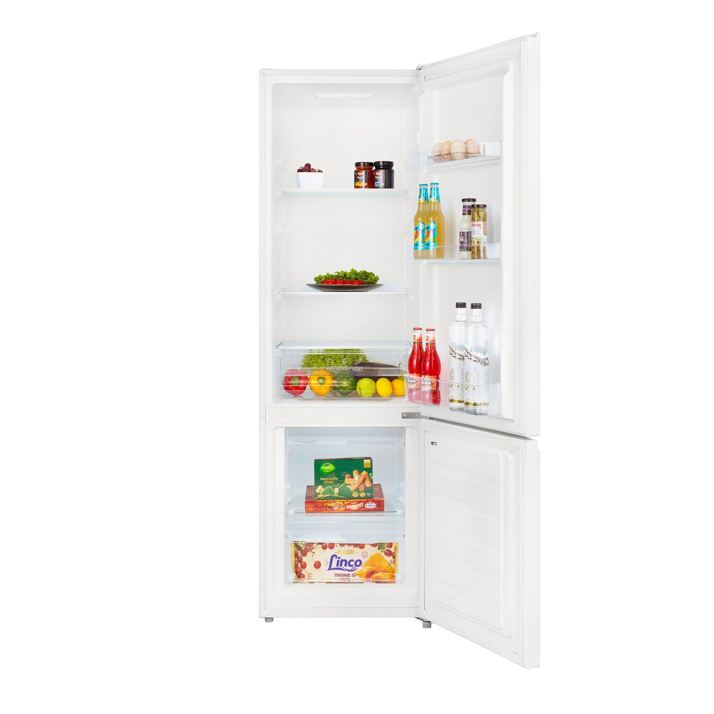 Daewoo Combina frigorifica Combina frigorifica Daewoo DLF-260MEW | 260L, Clasa E, LED, Usi reversibile, 56.8x54.7x177.3cm