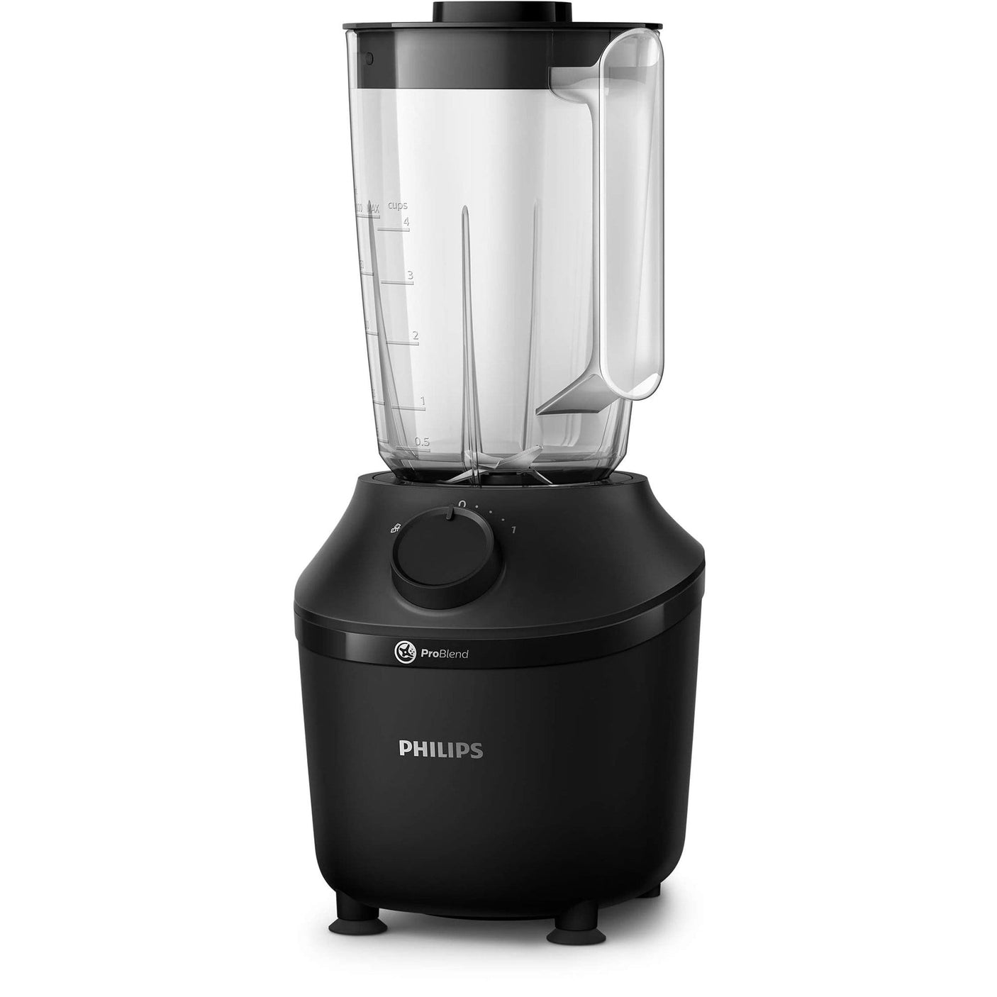 Philips Blender Philips Seria 3000, 600W, 2l, 2 viteze+Pulse, zdrobire gheata, Sistem ProBlend, aplicatia NutriU, Negru