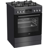 Beko Aragaz Aragaz Mixt Beko FBM62330GADSN | 4 Arzatoare, Cuptor Electric, 8 Functii, 60x60x85cm