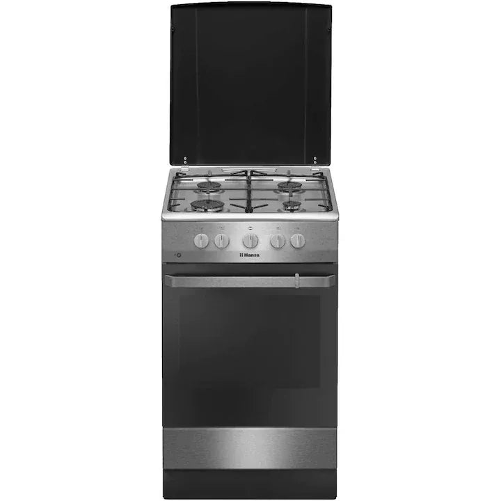 Hansa Aragaz Aragaz Hansa FCGX58099 | 50cm, 4 Arzatoare, Grill, 58L, Clasa A, Inox, 50x60x85cm