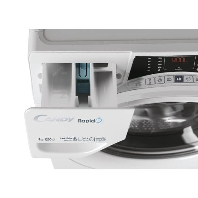 Candy Masina de spalat rufe Masina de spalat rufe Candy RO 1294DWMT/1-S | 9kg, 1200rpm, Clasa A, Alb, 60x53x85cm