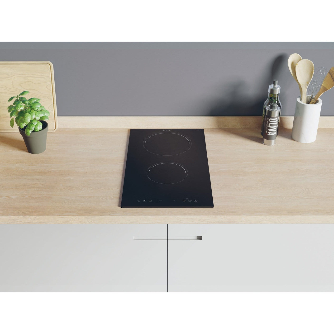 CANDY Plita incorporabila Candy, Inductie, 2 zone de gatit, Touch control, 30 cm, Neagra
