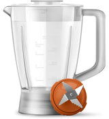 Philips Robot de bucatarie Philips Daily Collection, 700 W, 2 viteze, bol 2.1 L, dispozitiv de emulsifiere, accesoriu de framantare, blender cu capacitate de 1 L, Alb