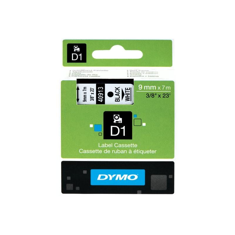 Dymo Bandă etichetare DYMO 40913 (S0720680), alb/negru, text negru pe fond alb, pentru imprimante DYMO compatibile