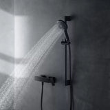 Duravit Baterie dus Duravit, Manhattan single lever shower mixer exposed installation, monocomanda, aparenta, cartus ceramic, levier lateral, schwarz mat, negru mat