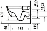 Duravit Vas wc + capac Duravit, Toil.set wm 540 mm Duravit No.1 w rimless,wd,seat&cover w.softclosure, suspendat, evacuare orizontala, cu capac (0029390000), soft close, alb