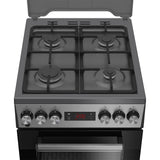 Beko Aragaz Aragaz Beko FSM52331TXDSN | 4 Arzatoare, Cuptor Electric, 8 Functii, Gatire Abur, Grill, 50x60x85cm