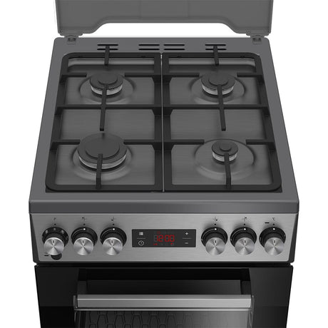 Beko Aragaz Aragaz Beko FSM52331TXDSN | 4 Arzatoare, Cuptor Electric, 8 Functii, Gatire Abur, Grill, 50x60x85cm