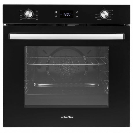 NobeLTek BI Cuptor incorporabil electric, 7 functii, timer digital, 60L, sticla dubla, ventilator de racire, negru