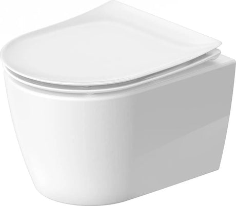 Duravit Vas wc Duravit, Toilet wm compact 480mm Soleil by Starck,white,rimless.,wd, Duraf. incl., suspendat, evacuare orizontala, fara capac (0026490000), alb