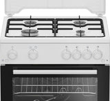 Beko Aragaz Aragaz Beko FBGT62110GWO | 4 Arzatoare, Grill Gaz, Rotisor, Timer, 60x60x85cm