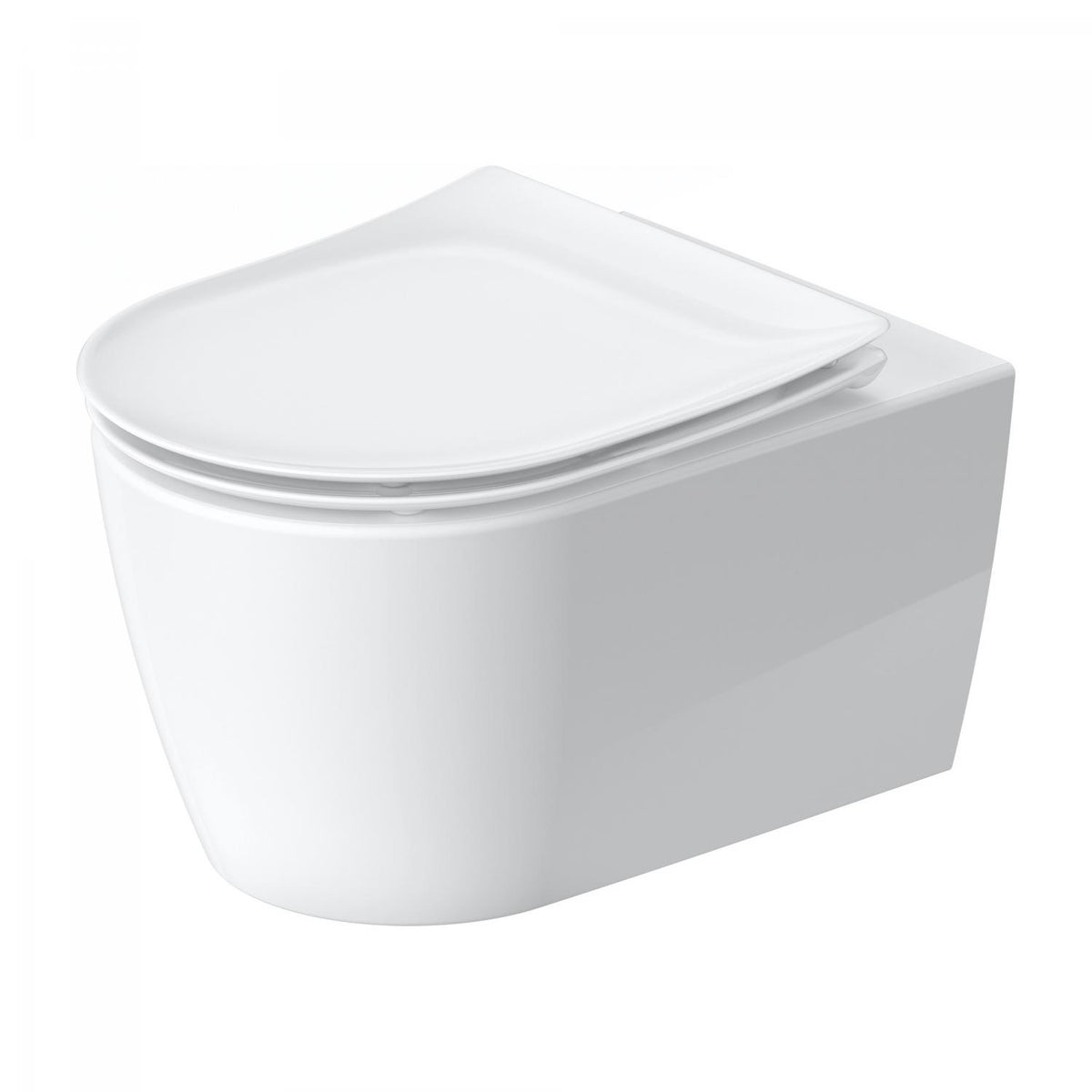 Duravit Vas wc + capac Duravit, Toil.set wm HyFl. Soleil by Starck 54cm,whiteHYG,rotary fl.,Dfix,w.s&c, suspendata, evacuare orizontala, cu capac, soft close, hygieneglaze