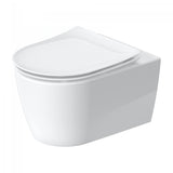 Duravit Vas wc + capac Duravit, Toil.set wm HyFl. Soleil by Starck 54cm,whiteHYG,rotary fl.,Dfix,w.s&c, suspendata, evacuare orizontala, cu capac, soft close, hygieneglaze