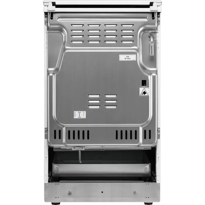Electrolux Aragaz Electrolux, Mixt, 4 arzatoare gaz, Gratare de fonta, Cuptor electric, Timer electronic, Grill electric, Clasa A, 50cm, culoare inox