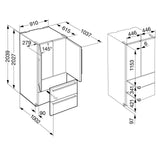 Liebherr Combina frigorifica, Gama: PremiumPlus, Clasa energetica: A++, Clasa climatica: SN-T, Culoare: inox, DuoCooling, Capacitate neta totala: 480, Capacitate neta racitor: 364, din care capacitate neta BioFresh: 69, Capacitate neta congelator: 116, Tip congela