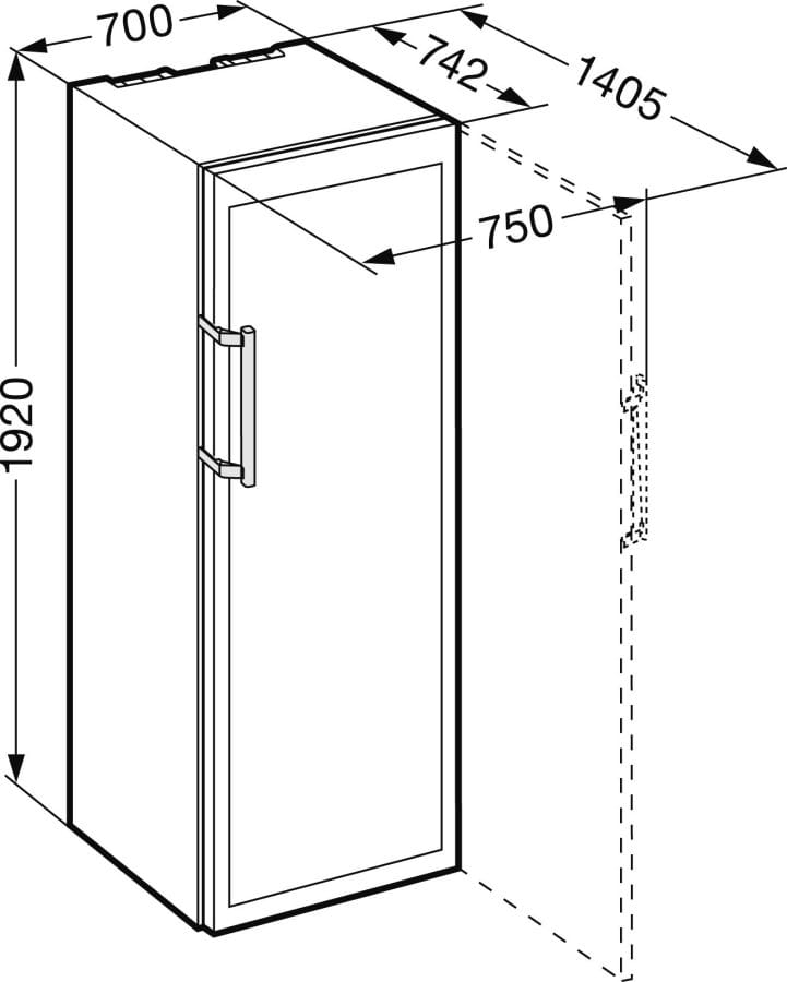 PC-Doc.ro Vitrina vinuri Vitrina Vinuri Liebherr WTpes 5972 | 211 sticle, 2 zone, 5-20°C, inox