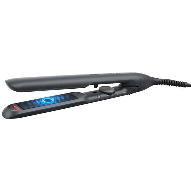 Philips Placa de indreptat parul Philips Prestige BHS510/00, tehnologie ThermoShield, placi infuzate cu ulei de argan, 230øC, ingrijire ioni, 12 setari temperatura, husa termorezistenta, Negru