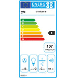 Beko Hota telescopica Hota Telescopica Beko CTB6250B | 60cm, 420m3/h, LED, Sticla Neagra