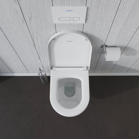 Duravit Vas wc Duravit, Toilet WM 570mm ME by Starck white washdown, Durafix, suspendat, evacuare orizonatala, fara capac (0020010000, 0020090000), alb