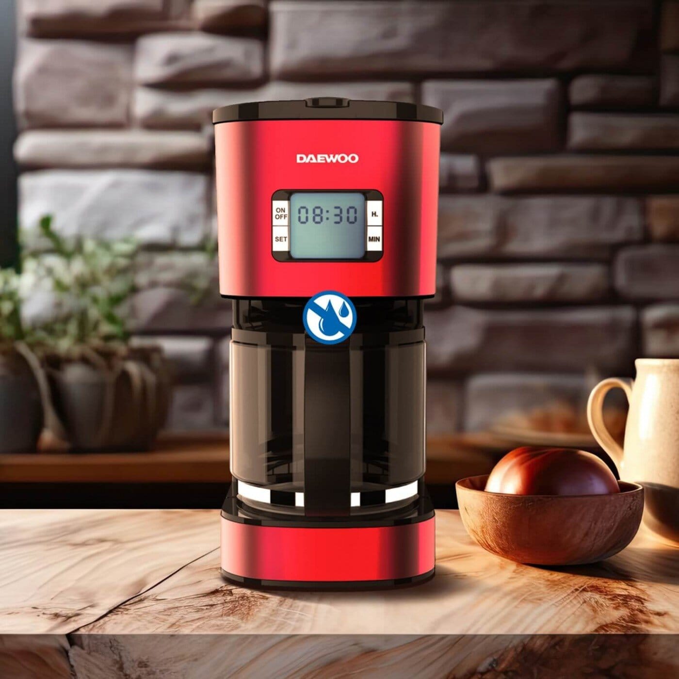 Daewoo SDA Cafetiera Cafetiera Daewoo DCM1000R | 1.5L, 1000W, Timer 24h, Control Digital