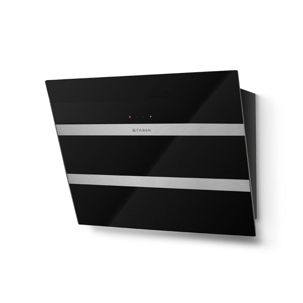 Faber B Hota tangetiala, Faber, STEELMAX EV8 LED BK/X A55, 730 m3h, 71 dB, 55 cm, LED, touch, negru-inox, B