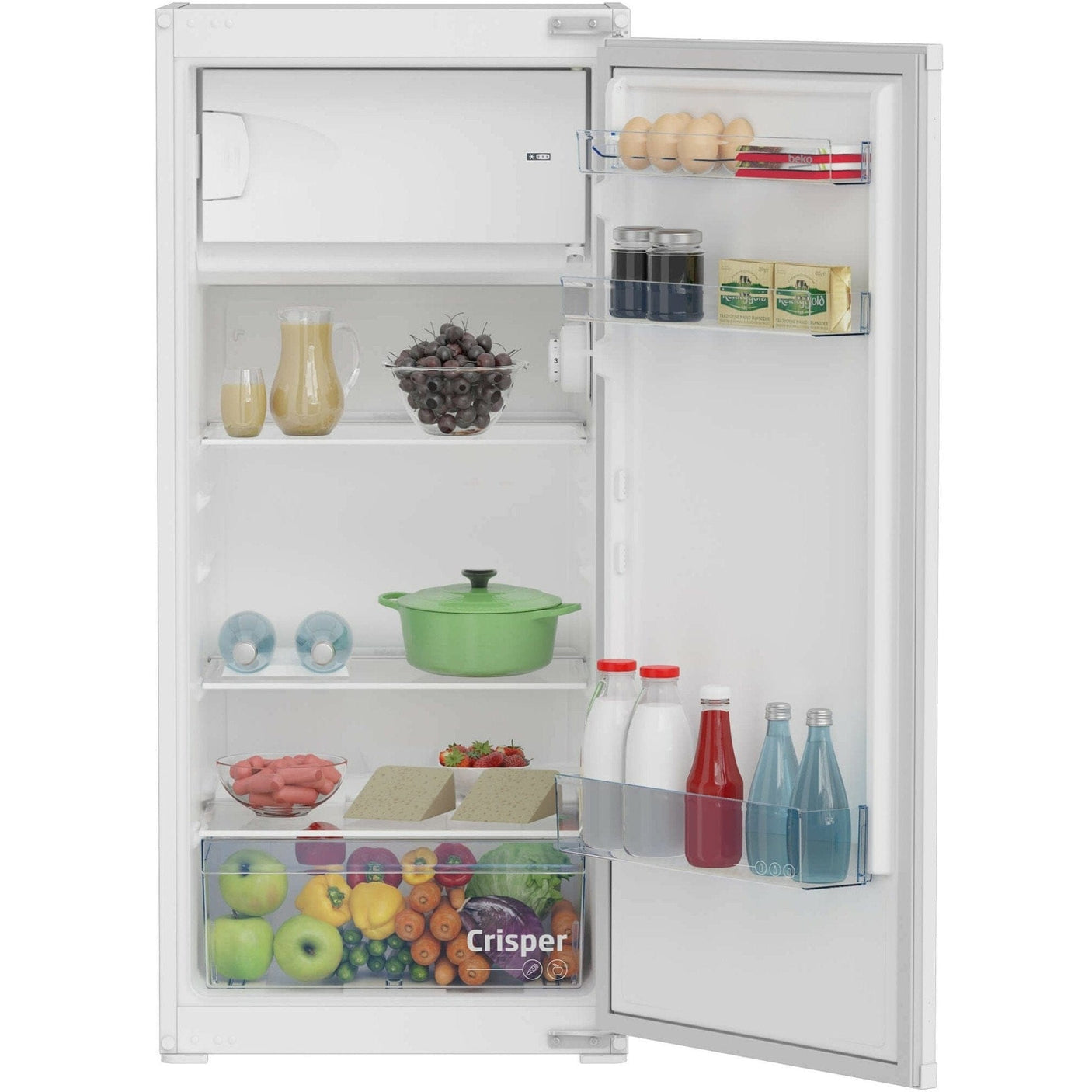 Beko Frigider Frigider Incorporabil Beko BSSA300M4SN | 175L, Clasa E, LED, Alb, 54x54.5x121.5cm