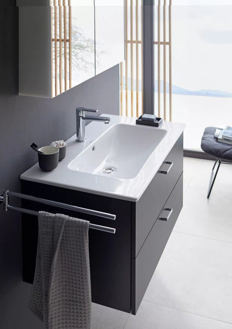 Duravit Baterie lavoar Duravit, B.2 Single lever basin mixer M, monocomanda, marime M, cartus ceramic, fara set de evacuare, crom