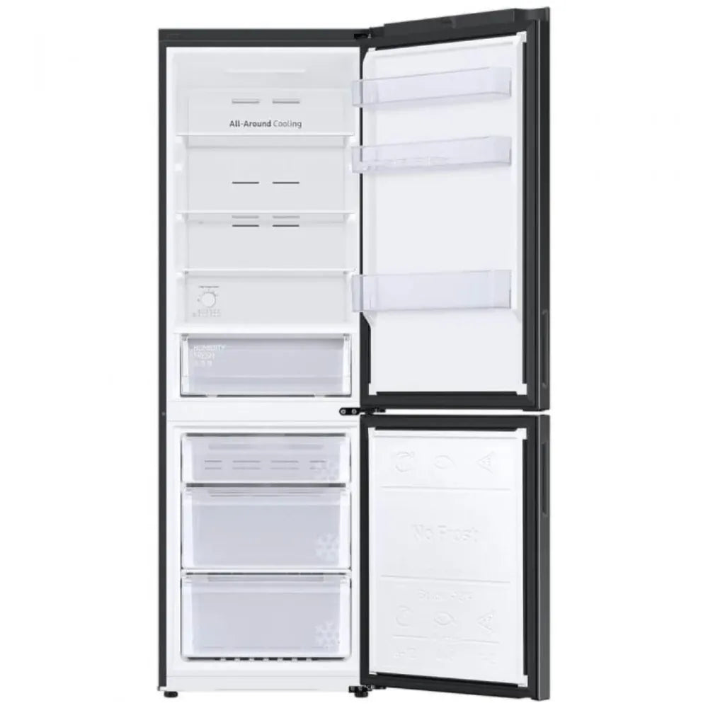 Samsung Combina frigorifica Samsung, 344l, Clasa E, NoFrost, Motor Digital Inverter, SpaceMax, All Around Cooling, negru