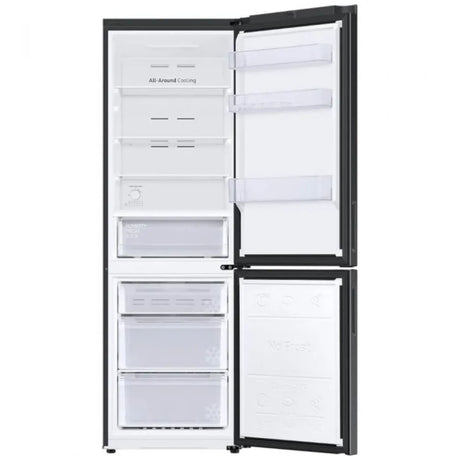Samsung Combina frigorifica Samsung, 344l, Clasa E, NoFrost, Motor Digital Inverter, SpaceMax, All Around Cooling, negru